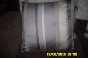 New Cushion Cover with lilac and white stripes