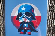 A5 Size Captain America Darth Vader Mash-up inspired illustration Art Print, wall art