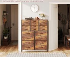Chest of Drawers with 18 Drawers Dressers & Chests of Drawers for Bedroom Storage Drawers