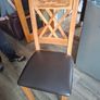 Solid oak dining room table and 6 chairs Image 6