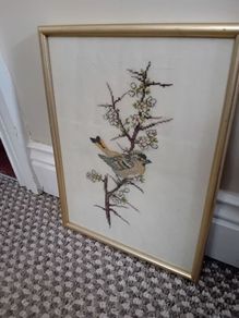 vintage embroidered picture