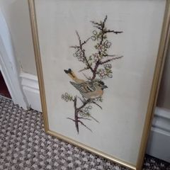 vintage embroidered picture