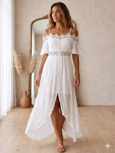 Booho maxi dress Luna lace 6-8 size