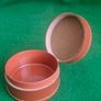 Vintage Real Hide Leather Round Stud & Cufflink Box Image 3
