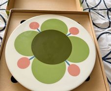 Orla kiely cake stand