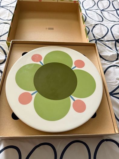 Orla kiely cake stand