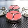 4x Red shining 75mm Mercedes Benz Alloy Wheel Center Caps cap Hub Cover Image 9