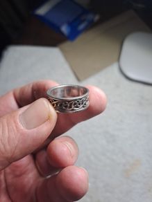 Celtic knot eternity ring sterling silver