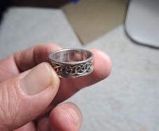 Celtic knot eternity ring sterling silver