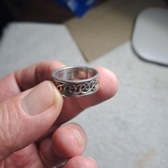 Celtic knot eternity ring sterling silver