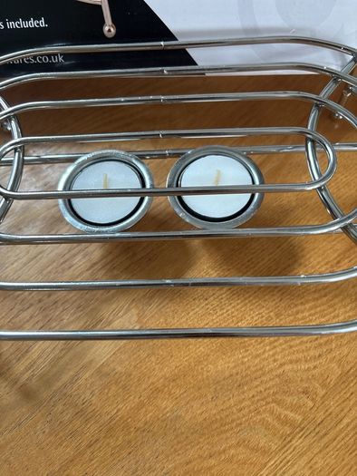 Chrome Food warmer with candles