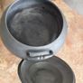 Antique French pewter Soup tureen with Fleurs de lys design 20cm Image 4
