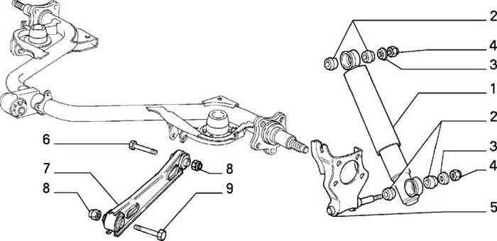 Rear Shock (Fiat Panda)
