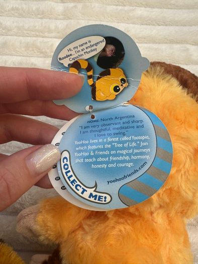 Yoohoo & Friends Baby Plush Lemur Racoon Monkey Approx. 21 cm. Used Please see photos
