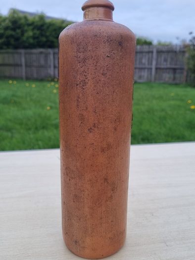 Antique stoneware bottle for Dutch gin (jenever)