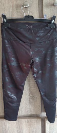 Workout leggins camouflage style very low rise with zip size s
