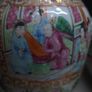 Pair of Vintage Chinese Hand Painted Porcelain Vases 23cm Image 5