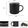 Enamel Travel Mug, ideal For Camping, Hiking, Fishing, Travels & More/Black Colour Image 2