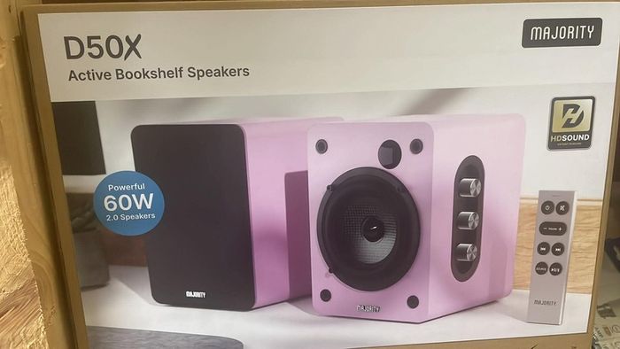 Bluetooth Bookshelf Speakers Pink 60W