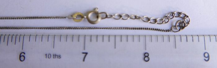 Vintage Sterling Silver 925 Pendant Necklace length 18" - 2,7g