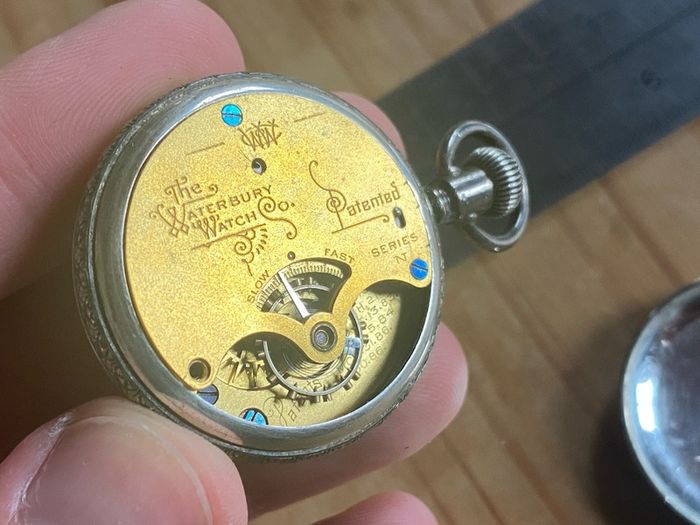Waterbury Watch Company Coin Silver Pocket Watch