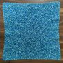 Hand knitted Blue Baby Blanket Image 2