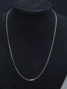Vintage Hallmarked 9ct Solid Gold Fancy Link Chain Necklace 48cm