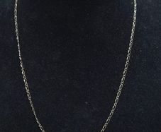 Vintage Hallmarked 9ct Solid Gold Fancy Link Chain Necklace 48cm