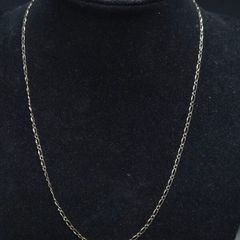 Vintage Hallmarked 9ct Solid Gold Fancy Link Chain Necklace 48cm