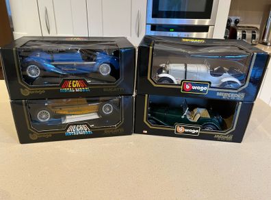 Models Cars Lot 4 1/18 Burago all with Defects