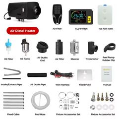 Diesel Heater 2KW 12V/24V Diesel Air Parking Heater with Bluetooth APP Control Upgraded LCD Switch Fast Heating for RV Car Truck