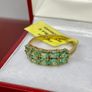 Silver ring with Colombian emeralds Image 8
