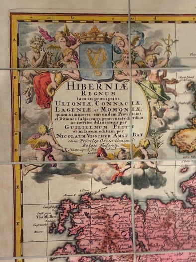 Hiberniae Regnum foldable map of Ireland Nicolaes Visscher II