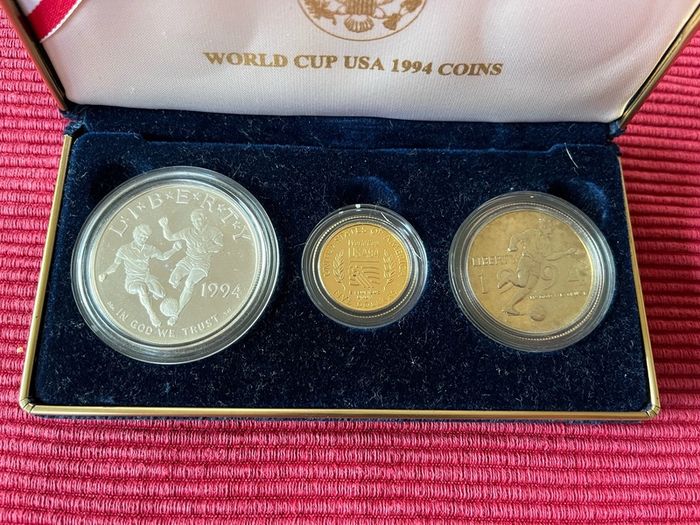 USA 1994 Gold Coin 5 Dollar Proof Coin Set + Silver
