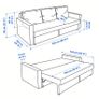 IKEA Light beige three seat sofa bed (FRIHETEN) Image 7