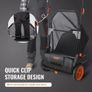 Push Lawn Sweeper, 21inch Leaf & Grass Collector, Strong Plastic Wheels & Heavy Duty Thickened Steel Durable to Use with Large Capacity 3.5 cu. ft. Image 5