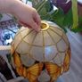 Vintage Capiz Shell hanging ceiling pendant shade Image 8