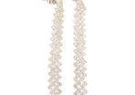 Newbridge Silverware Long Earrings with Clear Stones