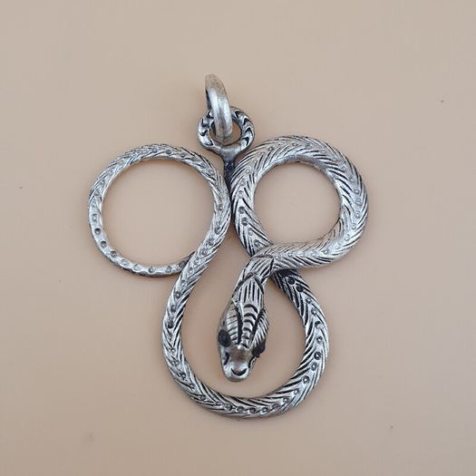 Vintage Brass Snake Beatiful Handmade Pendant
