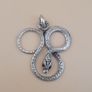 Vintage Brass Snake Beatiful Handmade Pendant Image 2