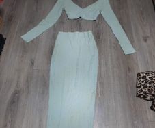 Green ribbed 2 piece set from oh polly