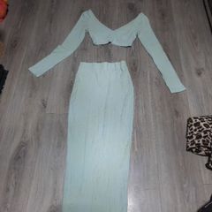 Green ribbed 2 piece set from oh polly