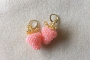 Handmade Lovely Beaded Strawberry Earrings
