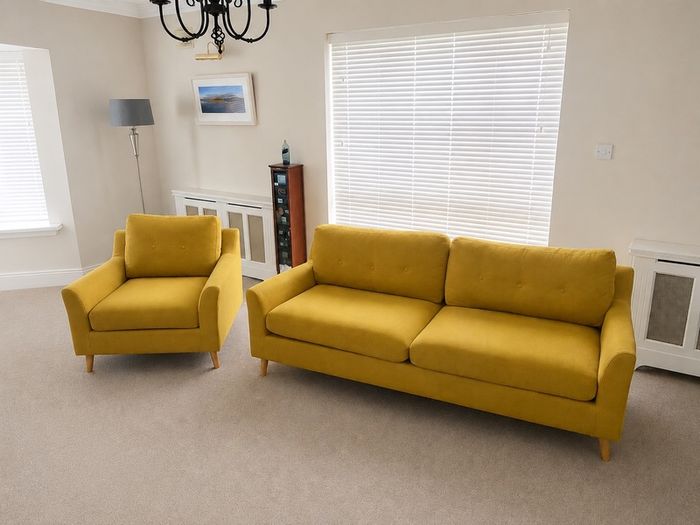 OLTEN 3 Seater Sofa and Matching Armchair