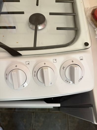 AEG 55cm Gas Cooker with Lid - White