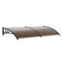Front door canopy 965x1987mm roofing UF50+ PC sun protection film front door canopy PC sheet + ABS bracket + aluminum connector desk canopy UV-resistant front door roof desk arch canopy brown Image 4