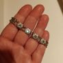 silver bracelet with mother of pearl in little flowers Image 6