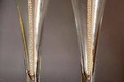Swarovski crystal pair of champagne flutes