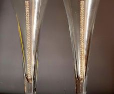 Swarovski crystal pair of champagne flutes
