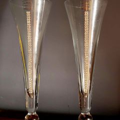 Swarovski crystal pair of champagne flutes